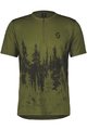 SCOTT Tricou de ciclism cu mânecă scurtă - TRAIL FLOW ZIP SS - verde