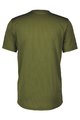 SCOTT Tricou de ciclism cu mânecă scurtă - TRAIL FLOW ZIP SS - verde