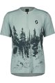 SCOTT Tricou de ciclism cu mânecă scurtă - TRAIL FLOW ZIP SS - verde/verde deschis