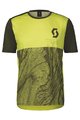 SCOTT Tricou de ciclism cu mânecă scurtă - TRAIL VERTIC SS - verde/galben