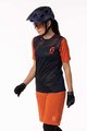 SCOTT Tricou de ciclism cu mânecă scurtă - TRAIL VERTIC SS LADY - albastru/portocaliu