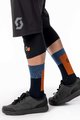 SCOTT Șosete clasice de ciclism - BLOCK STRIPE CREW - albastru/portocaliu
