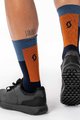 SCOTT Șosete clasice de ciclism - BLOCK STRIPE CREW - albastru/portocaliu