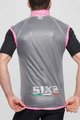 SIX2 Vestă de ciclism - GHOST - roz/transparent