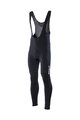 SIX2 Pantaloni de ciclism lungi cu bretele - SLP WINTER - negru