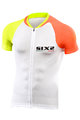 SIX2 Tricou de ciclism cu mânecă scurtă - BIKE3 ULTRALIGHT - alb/galben/portocaliu
