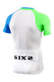 Six2 Tricou de ciclism cu mânecă scurtă - BIKE3 ULTRALIGHT - verde/albastru/alb