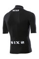 SIX2 Tricou de ciclism cu mânecă scurtă - BIKE3 CHROMO - negru