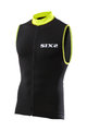 SIX2 Tricoul de ciclism fără mâneci - BIKE2 STRIPES - negru/galben