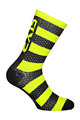 SIX2 Șosete clasice de ciclism - LUXURY MERINO - negru/galben