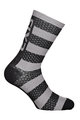 SIX2 Șosete clasice de ciclism - LUXURY MERINO - negru/gri