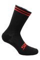 SIX2 Șosete clasice de ciclism - MERINO WOOL - negru/roșu