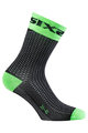 SIX2 Șosete clasice de ciclism - SHORT S - negru/verde