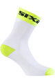 SIX2 Șosete clasice de ciclism - WHITE SHORT - alb/galben