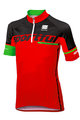 SPORTFUL Tricou de ciclism cu mânecă scurtă - SC TEAM KIDS - negru/roșu