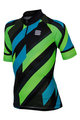 SPORTFUL Tricou de ciclism cu mânecă scurtă - VOLT KIDS - negru/verde/albastru