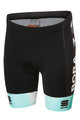 SPORTFUL Pantaloni scurți de ciclism fără bretele - BORA 2020 KIDS - negru/verde