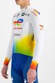 SPORTFUL Tricou de cilism pentru iarnă cu mânecă lungă - TOTAL ENERGIES 2022 - portocaliu/alb/albastru/galben