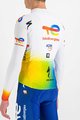 SPORTFUL Tricou de cilism pentru iarnă cu mânecă lungă - TOTAL ENERGIES 2022 - portocaliu/alb/albastru/galben