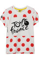 TDF Tricou de ciclism cu mânecă scurtă - TDF KIDS POIS '21 - alb/roșu