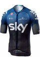 CASTELLI Tricou de ciclism cu mânecă scurtă - TEAM SKY 2019  - alb/albastru/negru