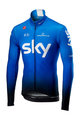 CASTELLI Tricou de cilism pentru iarnă cu mânecă lungă - TEAM SKY 2019 WINTER - alb/albastru deschis/negru