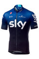 CASTELLI Tricou de ciclism cu mânecă scurtă - TEAM SKY FAN 2019  - negru/albastru/alb