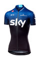 CASTELLI Tricou de ciclism cu mânecă scurtă - TEAM SKY FAN 2019 - alb/negru/albastru