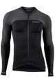 UYN Tricou de cilism pentru iarnă cu mânecă lungă - BIKING ALPHA - negru/gri