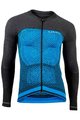 UYN Tricou de cilism pentru iarnă cu mânecă lungă - BIKING ALPHA - albastru/negru