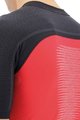 UYN Tricou de ciclism cu mânecă scurtă - BIKING GRANFONDO - negru/roșu