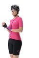 UYN Tricou de ciclism cu mânecă scurtă - LIGHTSPEED LADY - roz/negru