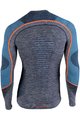 UYN Tricou de ciclism cu mânecă lungă - AMBITYON - portocaliu/albastru/gri