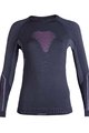 UYN Tricou de ciclism cu mânecă lungă - VISYON LADY - negru/mov