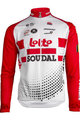 Tricou de ciclism cu mânecă lungă de vară - LOTTO SOUDAL 19 SMR - alb/roșu