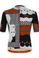 SANTINI Tricou de ciclism cu mânecă scurtă - DELTA OPTIC - alb/portocaliu/negru
