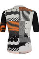 SANTINI Tricou de ciclism cu mânecă scurtă - DELTA OPTIC - alb/portocaliu/negru