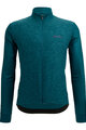 SANTINI Tricou de cilism pentru iarnă cu mânecă lungă - COLORE PURO - verde