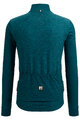 SANTINI Tricou de cilism pentru iarnă cu mânecă lungă - COLORE PURO - verde