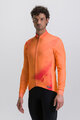 SANTINI Tricou de cilism pentru iarnă cu mânecă lungă - PURE DYE - portocaliu
