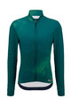 SANTINI Tricou de cilism pentru iarnă cu mânecă lungă - PURE DYE - verde