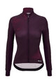 SANTINI Tricou de cilism pentru iarnă cu mânecă lungă - PURE DYE - bordo
