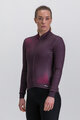 SANTINI Tricou de cilism pentru iarnă cu mânecă lungă - PURE DYE - bordo