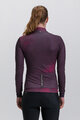 SANTINI Tricou de cilism pentru iarnă cu mânecă lungă - PURE DYE - bordo