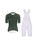 RIVANELLE Tricoul și pantaloni scurți de ciclism - ELEVATE - alb/verde