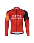 BONAVELO Tricou și pantaloni de iarnă de ciclism - INEOS 2024 WINTER - albastru/negru/roșu
