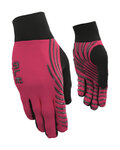 ALÉ Mănuși cu degete lungi de ciclism - SPIRAL DESIGN - roz/negru