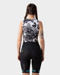 ALÉ Pantaloni scurți de ciclism fără bretele - PRR STRADA LADY - negru/turcoaz