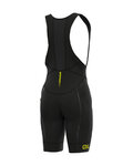 ALÉ Pantaloni scurți de ciclism cu bretele - R-EV1 AGONISTA PLUS - negru/galben