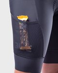 ALÉ Pantaloni scurți de ciclism cu bretele - OFF-ROAD GRAVEL STONES CARGO - negru